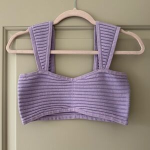 Wild Fable Light Purple Ribbed Crop Tank Top